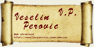 Veselin Perović vizit kartica
